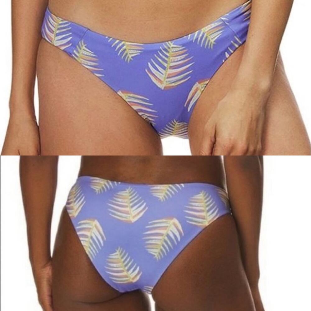 Patagonia Women's Sunamee Bottoms Palms of My Heart Purple Bikini Medium NEW